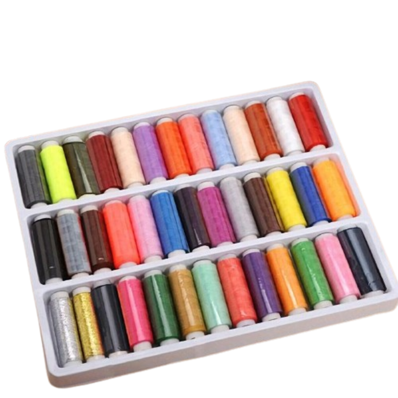 39PCS/Set Assorted Colorful Polyester Sewing Thread Spools